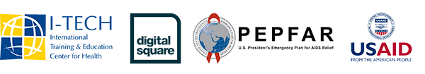 I-TECH, Digital Square, PEPFAR, and USAID logos